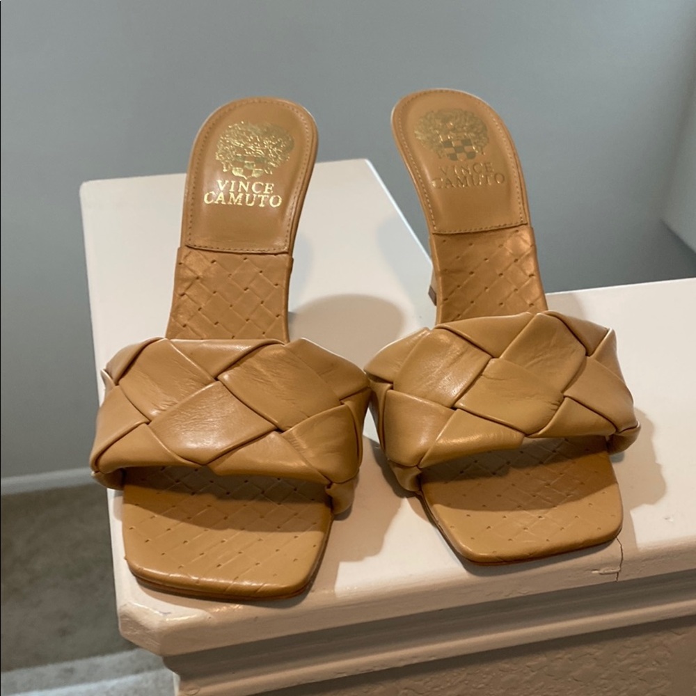 Vince Camuto Tan Woven Sandals